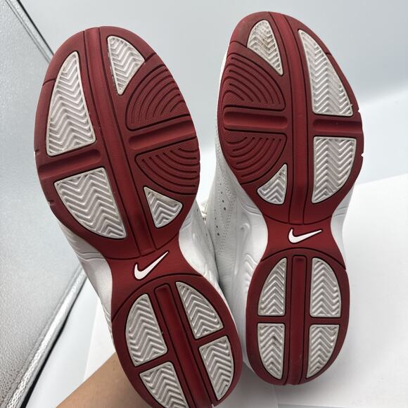 Vintage Nike Sneakers Mens 11 White Red Scorch Basketball Shoes Y2K 930137-162
